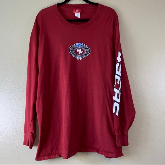 San Francisco 49ers NFL Football Front & Sleeve Logo Long Sleeve Tee - Picture 2 of 8